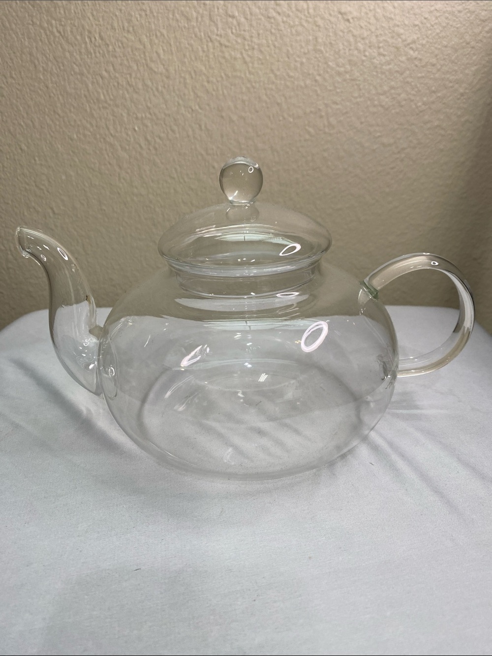 Clear Glass Teapot with Lid - Elegant Transparent Teapot